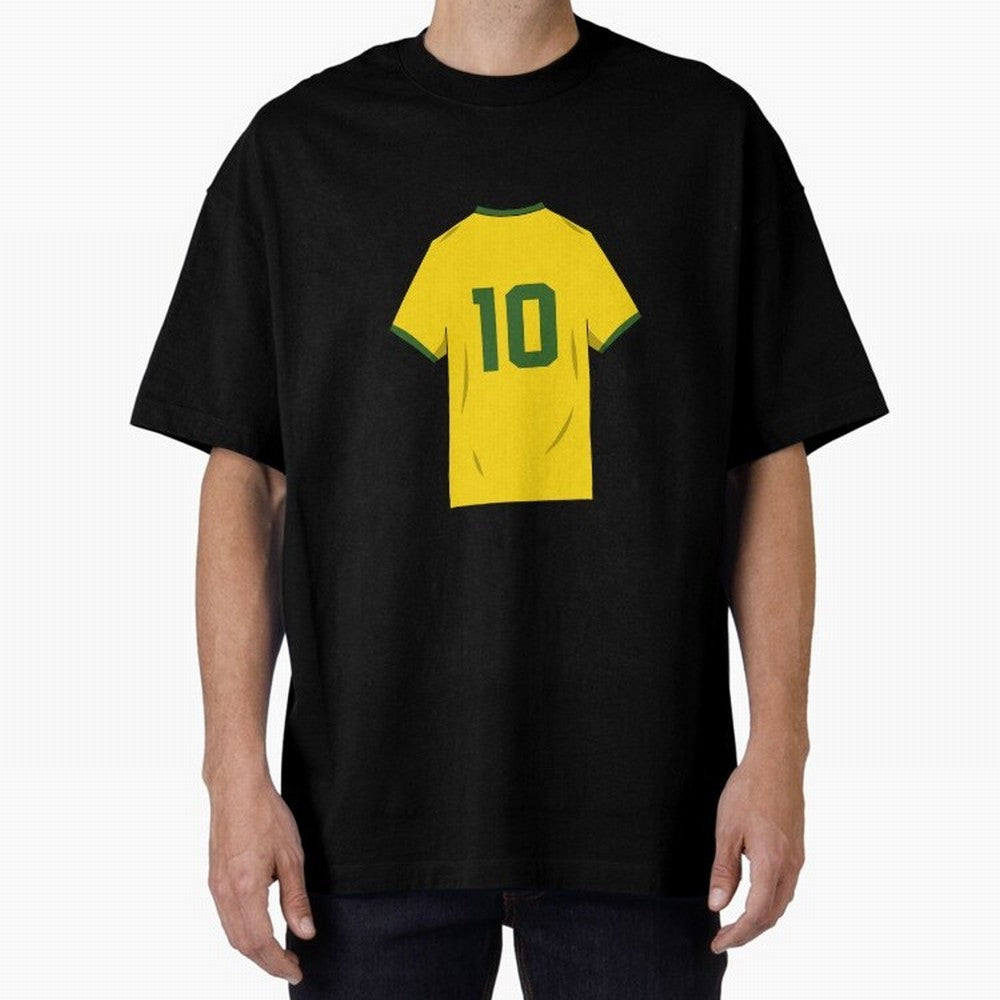 Pele Classic World Cup Jersey Oversized T-Shirt Stand Proud for Global Football Passion for FIFA World Cup 2026, Built around Mbappe and Neymar, England and Germany, Sports Nostalgia, International Competition, Famous Players and Unforgettable