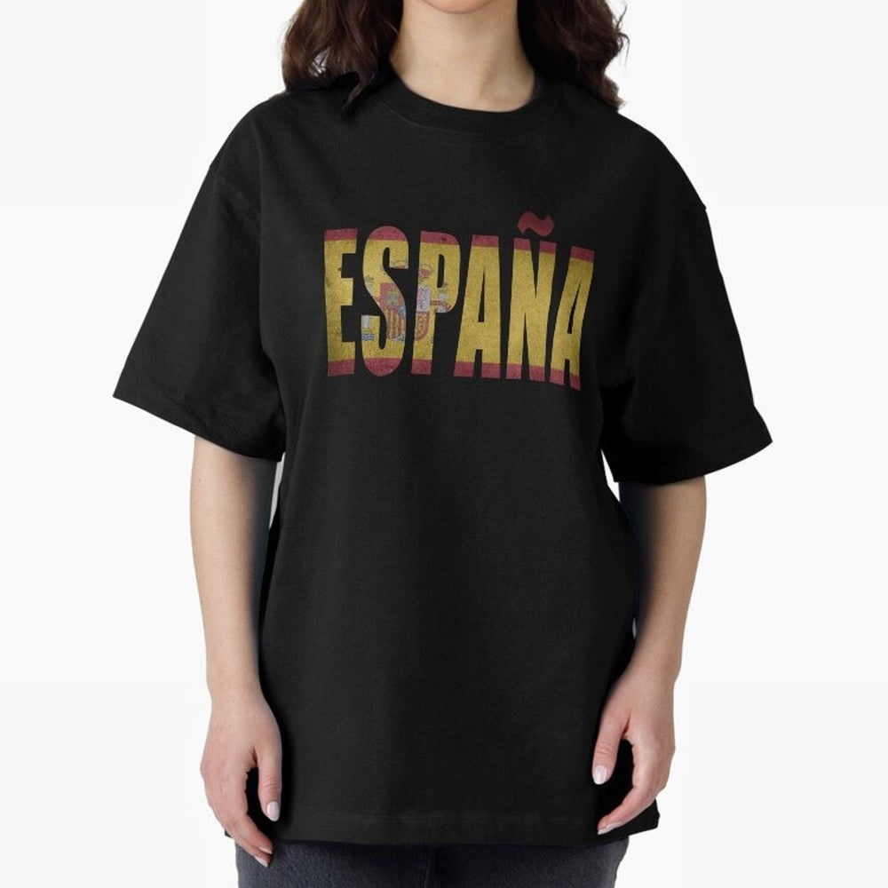 Espa?a Oversized T-Shirt Back the Journey through FIFA World Cup 2026 Driven by Neymar, Haaland and Cristiano Ronaldo, England and Germany Energy, Game Day Rituals, Football Legends, Country Pride and the Road to the Final; Great for Supporters Who