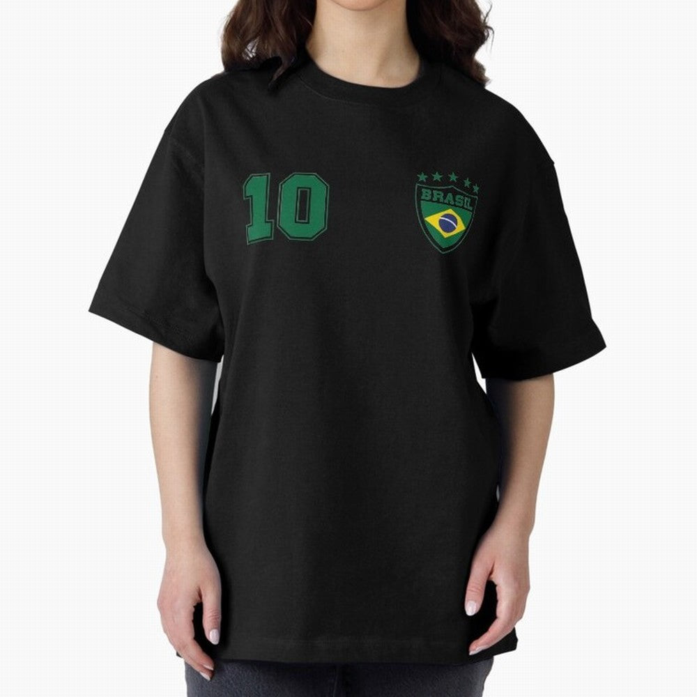 Classic Brasil Soccer No. 10 Brazil World Jersey Cup T Shirt Classic T-Shirt Carry National Pride through Match Day Hype around FIFA World Cup 2026 Group Stage, Neymar, Haaland and Cristiano Ronaldo, England, Goal Celebration Energy, Supporter