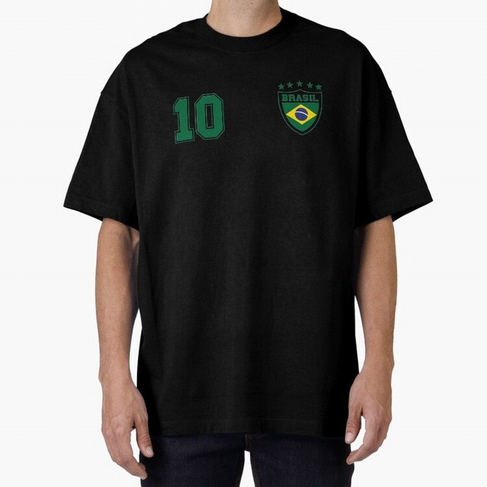 Classic Brasil Soccer No. 10 Brazil World Jersey Cup T Shirt Classic T-Shirt Carry National Pride through Match Day Hype around FIFA World Cup 2026 Group Stage, Neymar, Haaland and Cristiano Ronaldo, England, Goal Celebration Energy, Supporter
