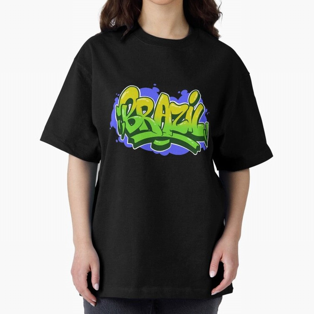 Brazil Graffiti Classic T-Shirt Represent Fans Who Live for FIFA World Cup 2026 Group Stage for Fans of Messi and Cristiano Ronaldo and Portugal, Bringing Champion Mindset, Group Stage Buzz, Knockout Tension and Passionate Fan Culture; Great for