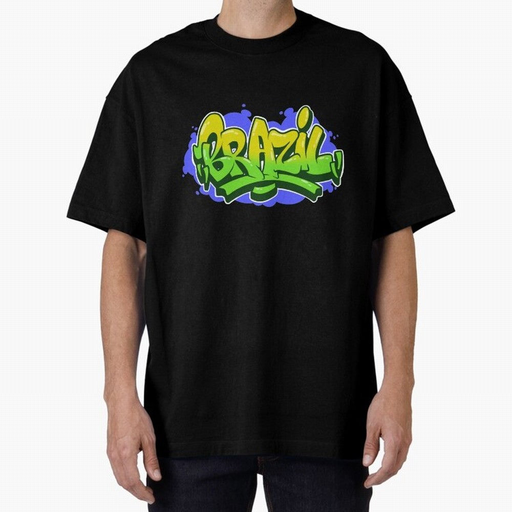 Brazil Graffiti Classic T-Shirt Represent Fans Who Live for FIFA World Cup 2026 Group Stage for Fans of Messi and Cristiano Ronaldo and Portugal, Bringing Champion Mindset, Group Stage Buzz, Knockout Tension and Passionate Fan Culture; Great for