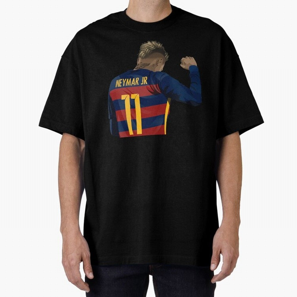 Neymar Oversized T-Shirt Honor Football Greatness during FIFA World Cup 2026 for Fans of Messi and Cristiano Ronaldo and Spain and Netherlands, Bringing Global Supporter Spirit, Legendary Goals, National Colors and Tournament Celebration; Created