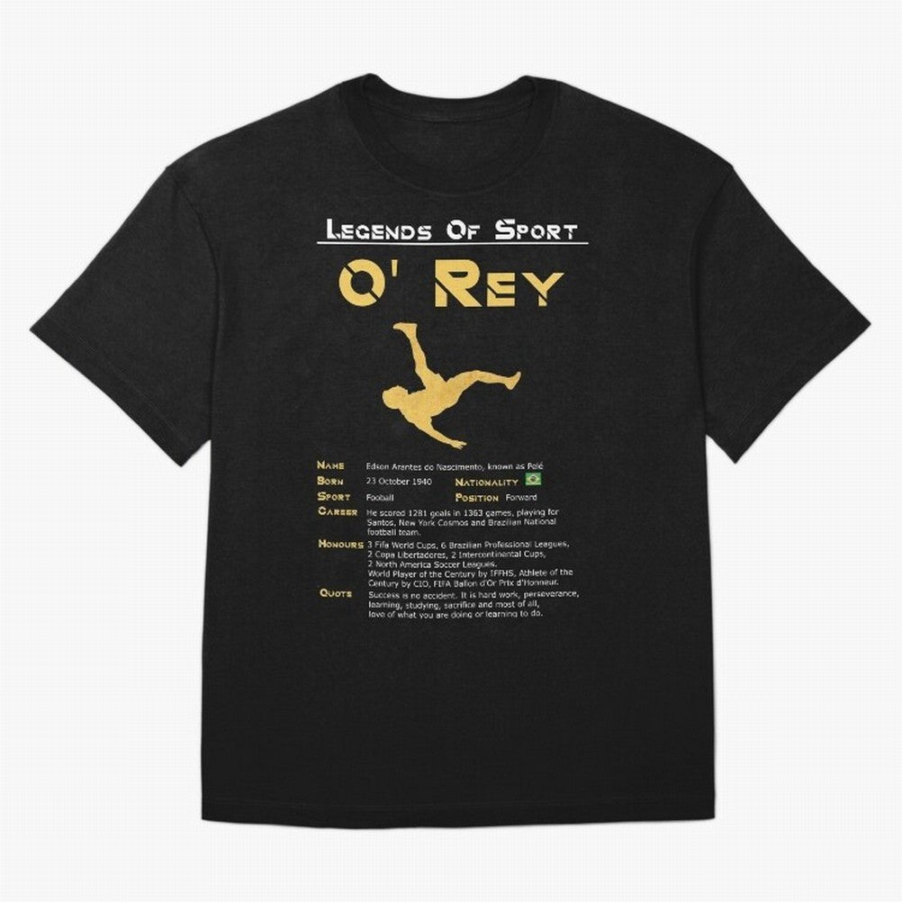 Legends of Sport Pele Pel¨¦ Essential T-Shirt Share the Excitement of Match Day Hype around FIFA World Cup 2026, CR7 and Messi, Portugal, Spain and Germany, Vintage Soccer Flavor, Modern Football Stars, National Flags and Final Night Emotion; Great