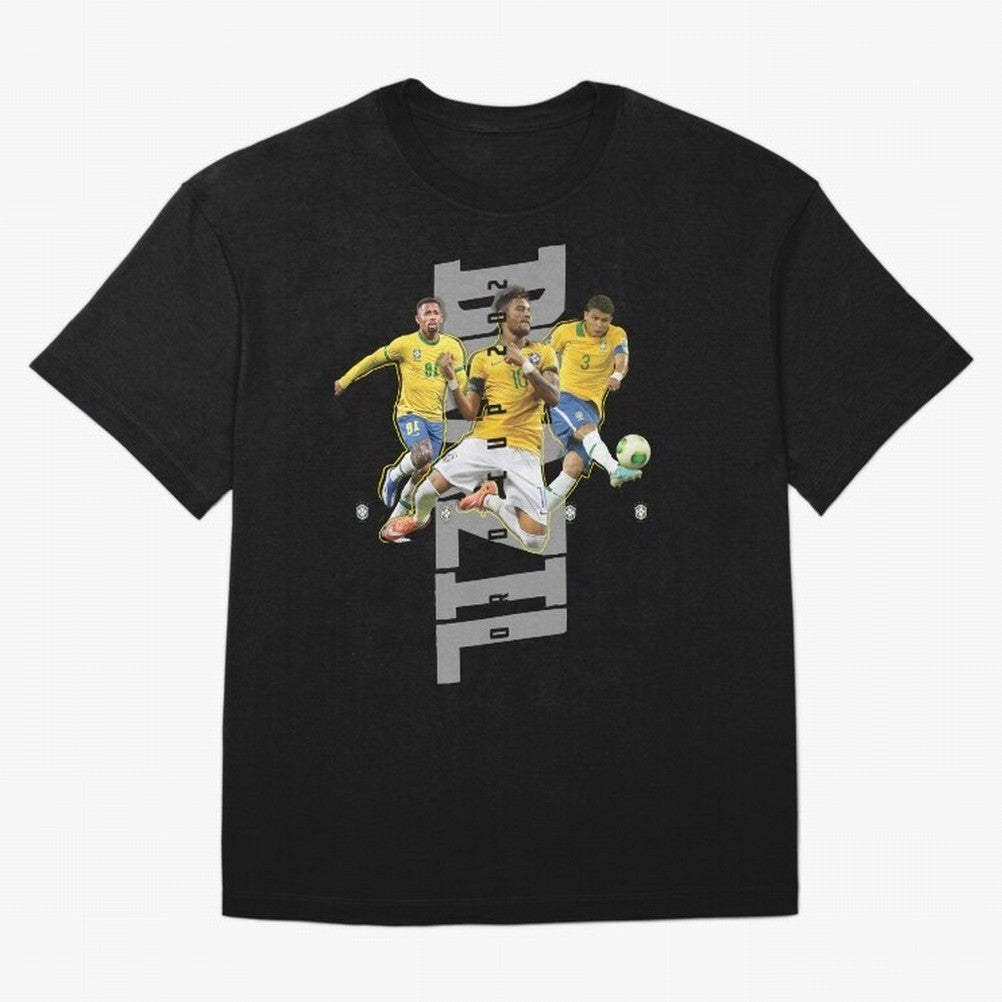 Brazil World cup 2022 Oversized T-Shirt Bring a Vintage Feel to Global Football Passion for FIFA World Cup 2026 Group Stage, Centered on Mbappe and Neymar, Spain, Football Festival Excitement, Trophy Ambitions, Country Rivalries and Star Player