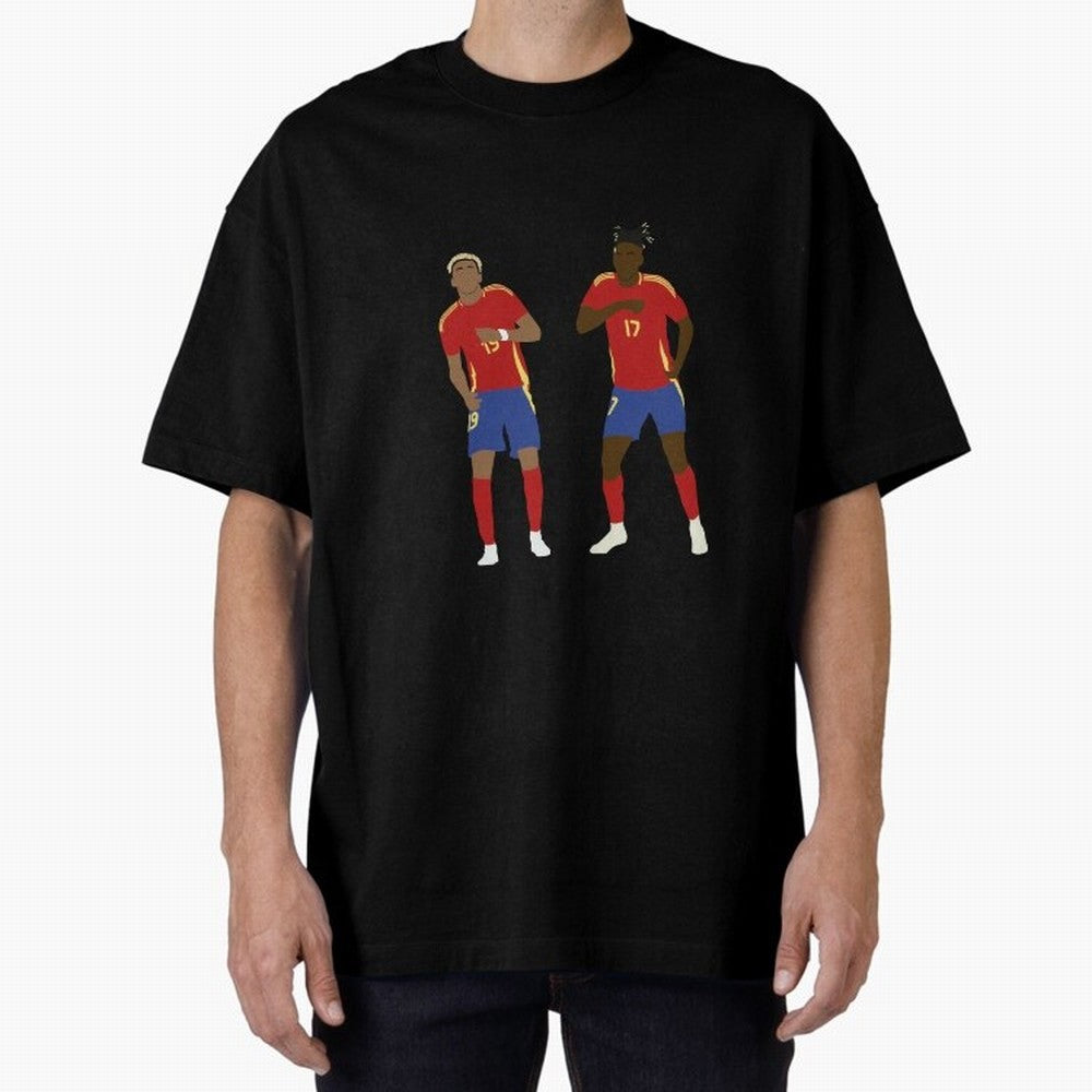 Yamal and Williams Dance Duo Oversized T-Shirt Show Your Tournament Heart for FIFA World Cup 2026 Group Stage Built around Messi, Portugal, Spain and Germany Energy, Sports Nostalgia, International Competition, Famous Players and Unforgettable