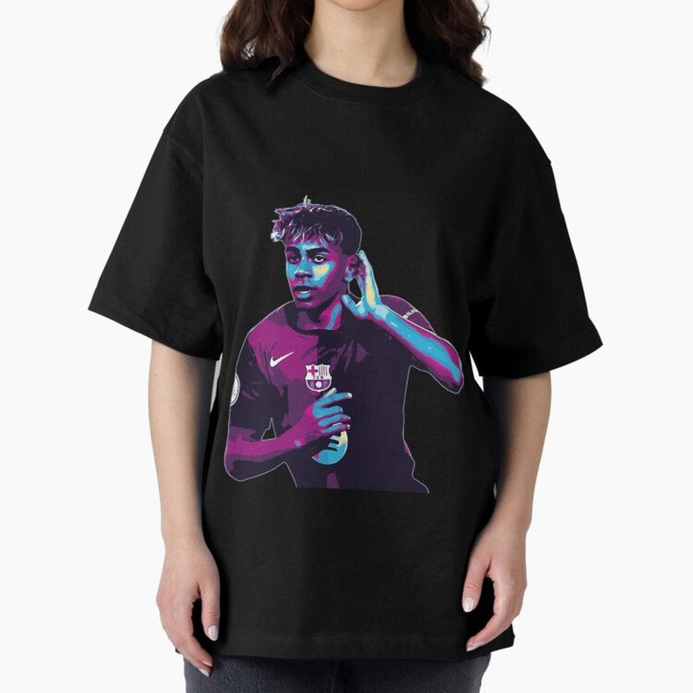 Lamine Yamal goal celebration Oversized T-Shirt Create FIFA World Cup 2026 for Fans of Messi, Neymar and Mbappe and Spain, Bringing Championship Spirit, Famous Goals, Roaring Crowds and International Football Unity; Great for Watch Parties, Sports