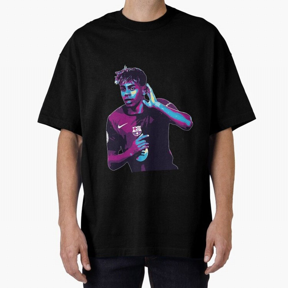 Lamine Yamal goal celebration Oversized T-Shirt Create FIFA World Cup 2026 for Fans of Messi, Neymar and Mbappe and Spain, Bringing Championship Spirit, Famous Goals, Roaring Crowds and International Football Unity; Great for Watch Parties, Sports
