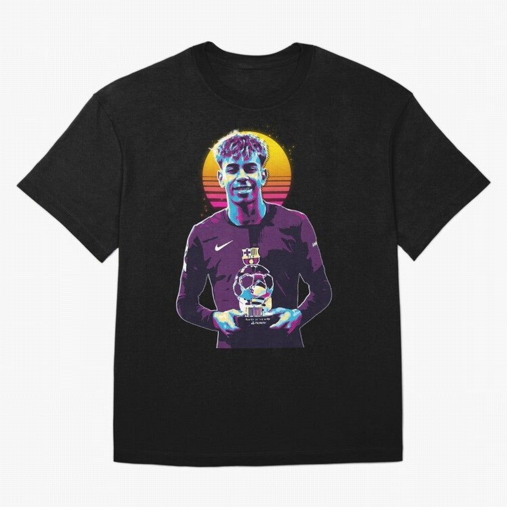 Lamine Yamal holding the trophy Classic T-Shirt Capture Stadium Memories from Match Day Hype around FIFA World Cup 2026 USA Canada Mexico, Haaland and Mbappe, Argentina, France and Brazil, Champion Mindset, Group Stage Buzz, Knockout Tension and
