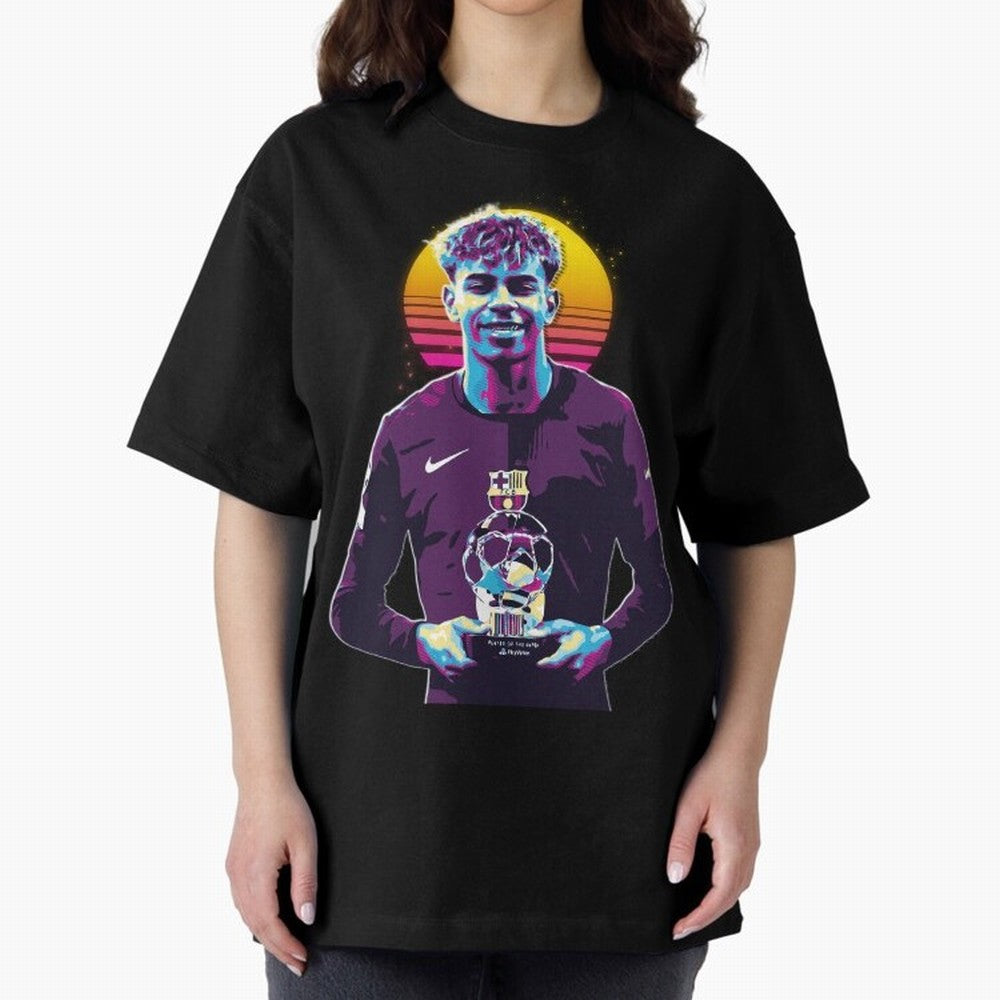 Lamine Yamal holding the trophy Classic T-Shirt Capture Stadium Memories from Match Day Hype around FIFA World Cup 2026 USA Canada Mexico, Haaland and Mbappe, Argentina, France and Brazil, Champion Mindset, Group Stage Buzz, Knockout Tension and