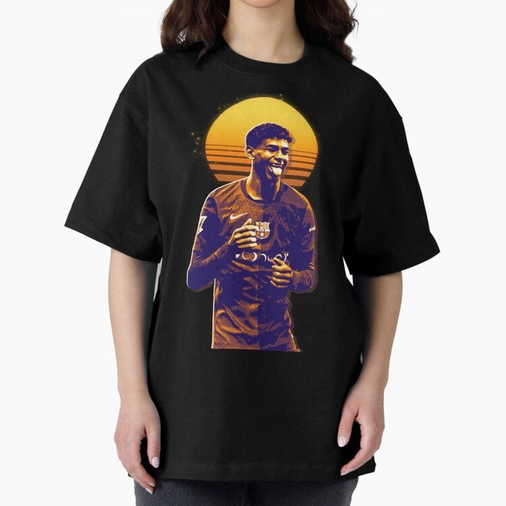 Yamal Lamine fcb club Oversized T-Shirt Cheer through Every Moment of the FIFA World Cup 2026 USA Canada Mexico Journey through Neymar Highlights, Portugal, Spain and Germany Pride, Retro Football Energy, Iconic Rivalries, Trophy Chase Drama and