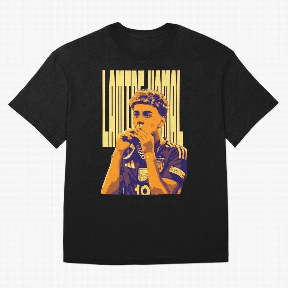 Lamine yamal pop art Oversized T-Shirt Celebrate Soccer Greatness during Match Day Hype around FIFA World Cup 2026 USA Canada Mexico, Haaland, Argentina, France and Brazil, Global Supporter Spirit, Legendary Goals, National Colors and Tournament