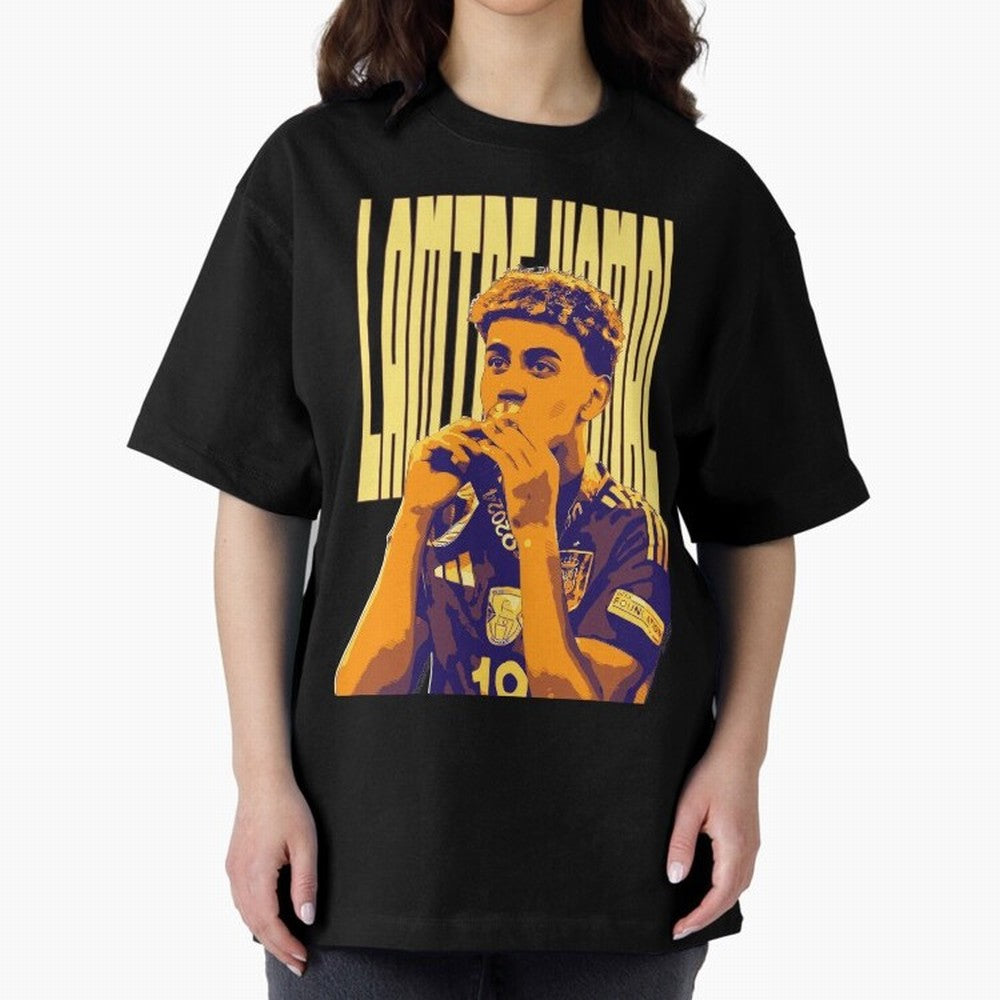 Lamine yamal pop art Oversized T-Shirt Celebrate Soccer Greatness during Match Day Hype around FIFA World Cup 2026 USA Canada Mexico, Haaland, Argentina, France and Brazil, Global Supporter Spirit, Legendary Goals, National Colors and Tournament