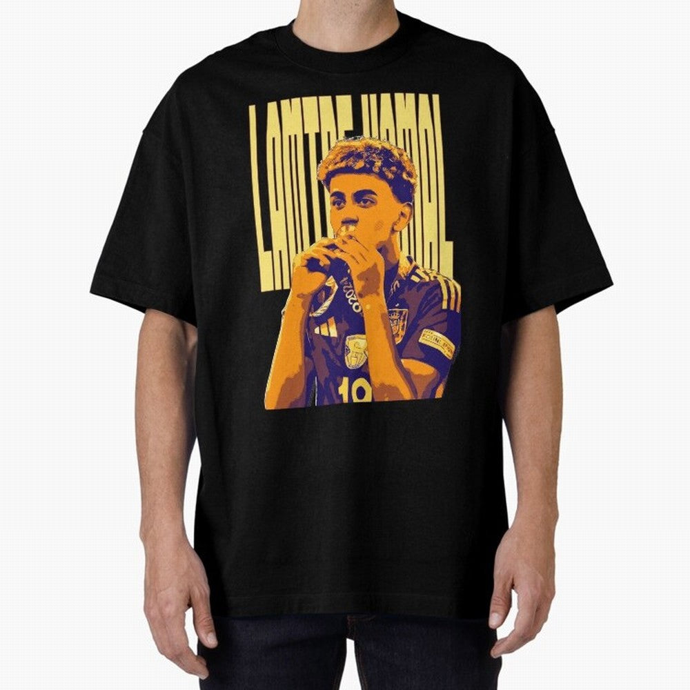 Lamine yamal pop art Oversized T-Shirt Celebrate Soccer Greatness during Match Day Hype around FIFA World Cup 2026 USA Canada Mexico, Haaland, Argentina, France and Brazil, Global Supporter Spirit, Legendary Goals, National Colors and Tournament