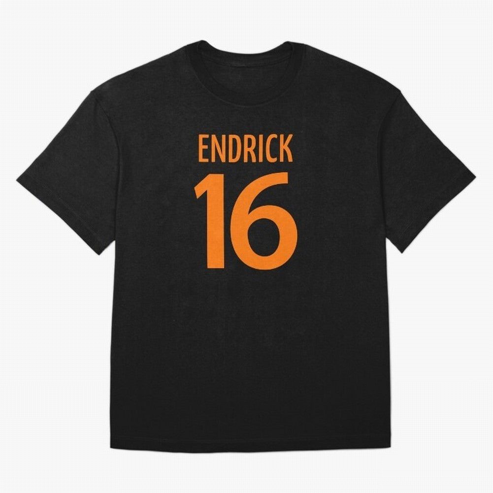 Football Player #16 | Soccer Sports (Orange Design) Classic T-Shirt Relive the Noise and Pride of Global Football Passion for FIFA World Cup 2026 USA Canada Mexico, Inspired by Haaland and Mbappe, Spain, Stadium Chants, National Pride, Trophy