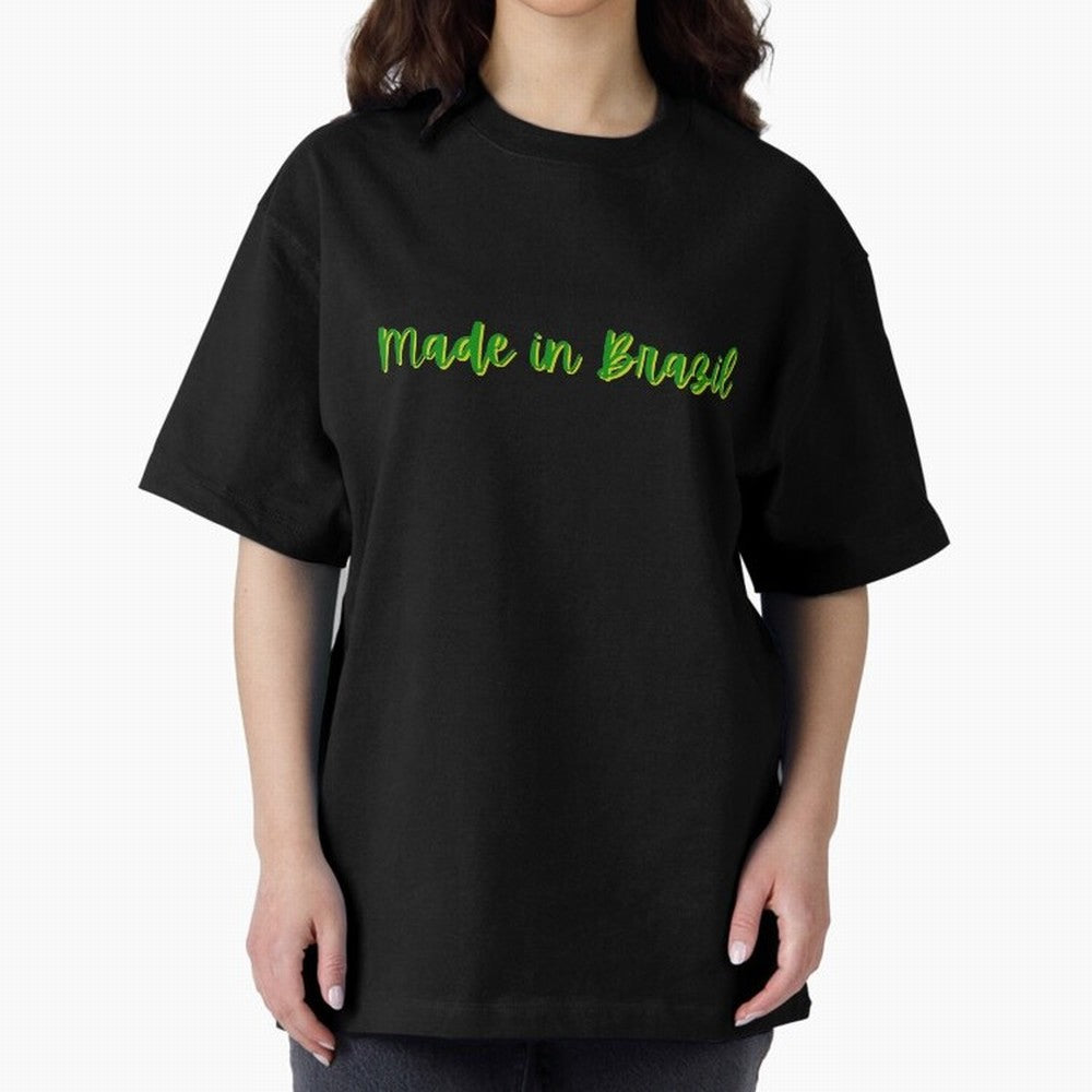 Made in Brazil Oversized T-Shirt Bring Home FIFA World Cup 2026 Capturing Messi, Neymar and Mbappe, France Energy, Football Passion, Legendary Performances, Festival Vibes and Supporter Community; Made for Collectors Who Enjoy Iconic Players,