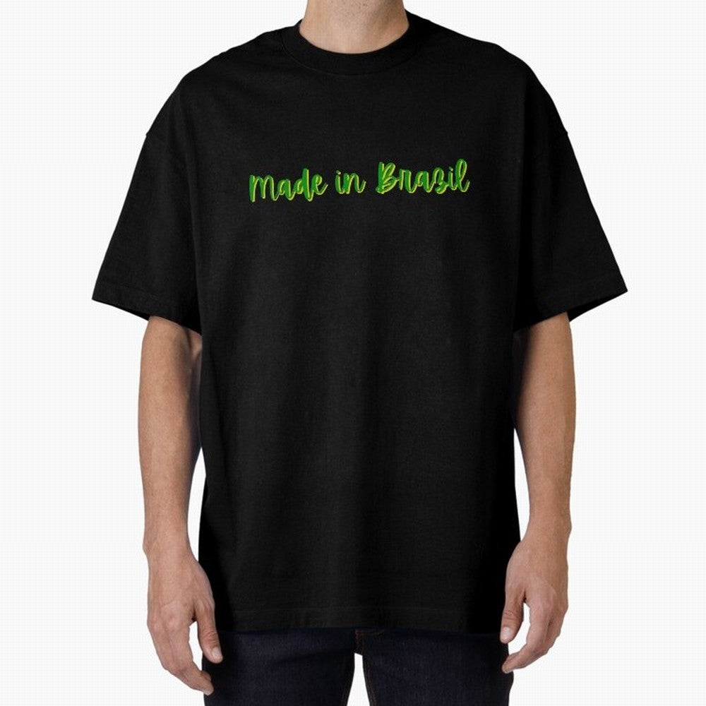 Made in Brazil Oversized T-Shirt Bring Home FIFA World Cup 2026 Capturing Messi, Neymar and Mbappe, France Energy, Football Passion, Legendary Performances, Festival Vibes and Supporter Community; Made for Collectors Who Enjoy Iconic Players,