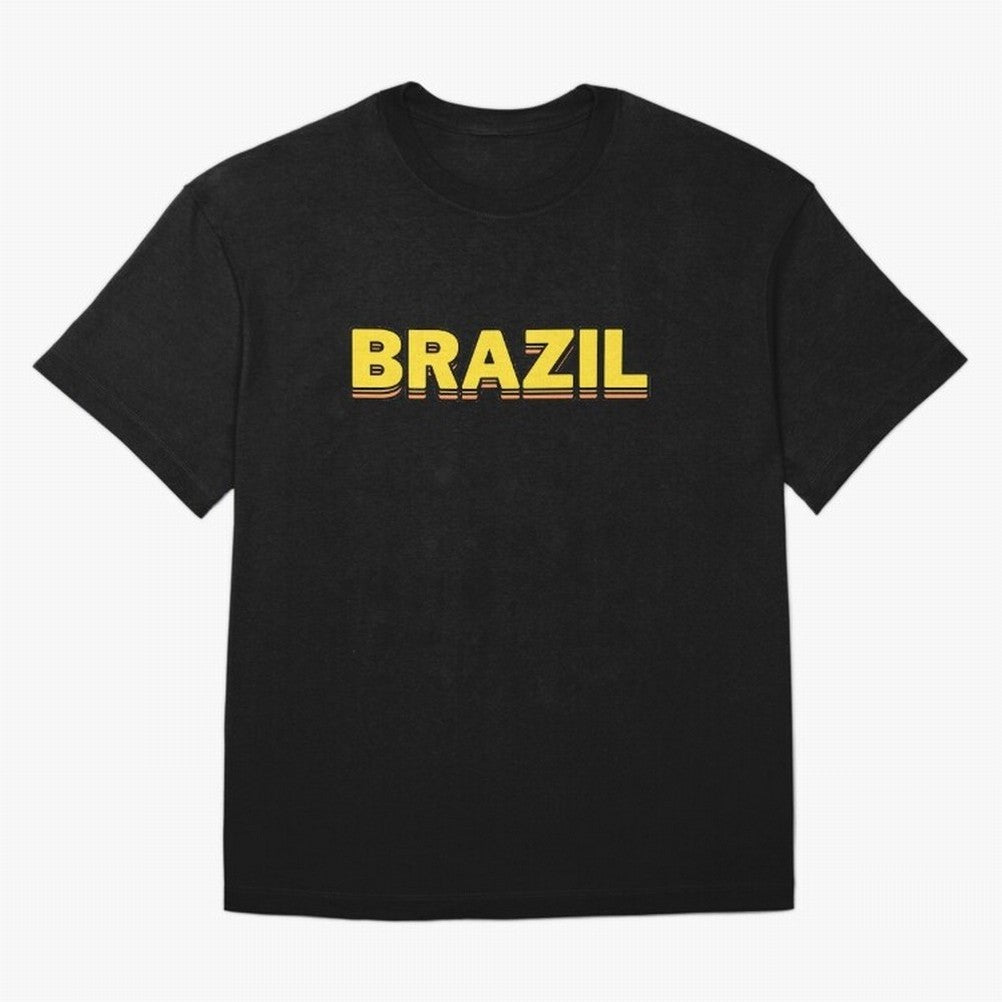 Brazil, yellow 3d sign Classic T-Shirt Treasure Match Day Hype around FIFA World Cup 2026 Group Stage, Haaland and Mbappe, Spain and Netherlands, Sports Nostalgia, International Competition, Famous Players and Unforgettable Victories; Ideal for