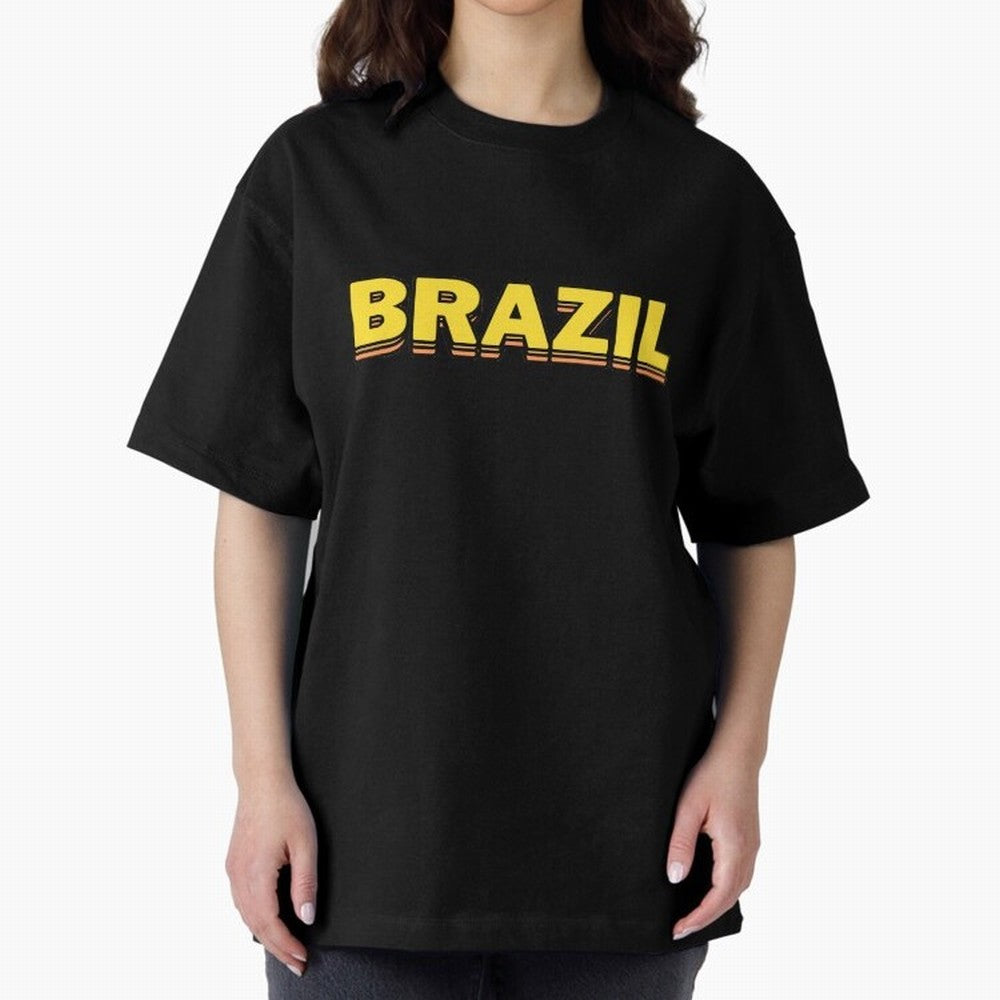 Brazil, yellow 3d sign Classic T-Shirt Treasure Match Day Hype around FIFA World Cup 2026 Group Stage, Haaland and Mbappe, Spain and Netherlands, Sports Nostalgia, International Competition, Famous Players and Unforgettable Victories; Ideal for
