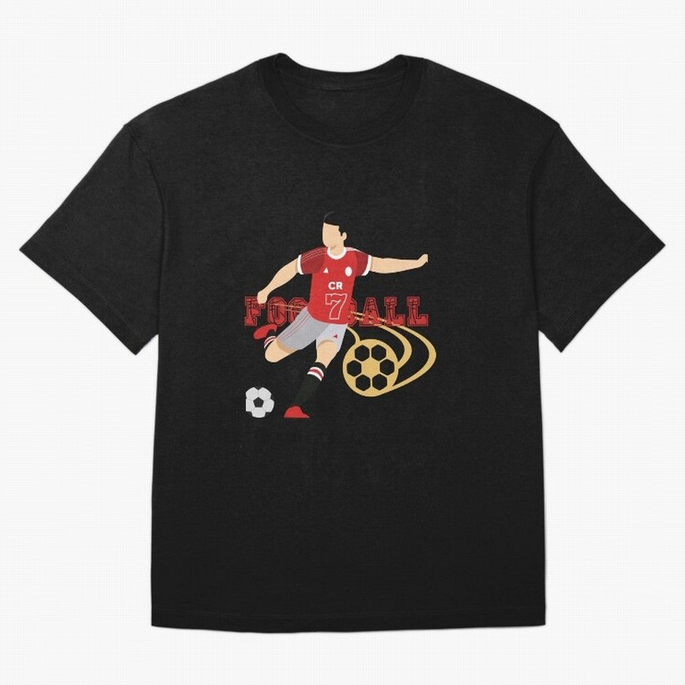 Ronaldo Football Icon Oversized T-Shirt Share Match Day Hype around FIFA World Cup 2026 Group Stage, Haaland and Mbappe, Germany, Football Festival Excitement, Trophy Ambitions, Country Rivalries and Star Player Buzz; Perfect for Fans, Collectors,