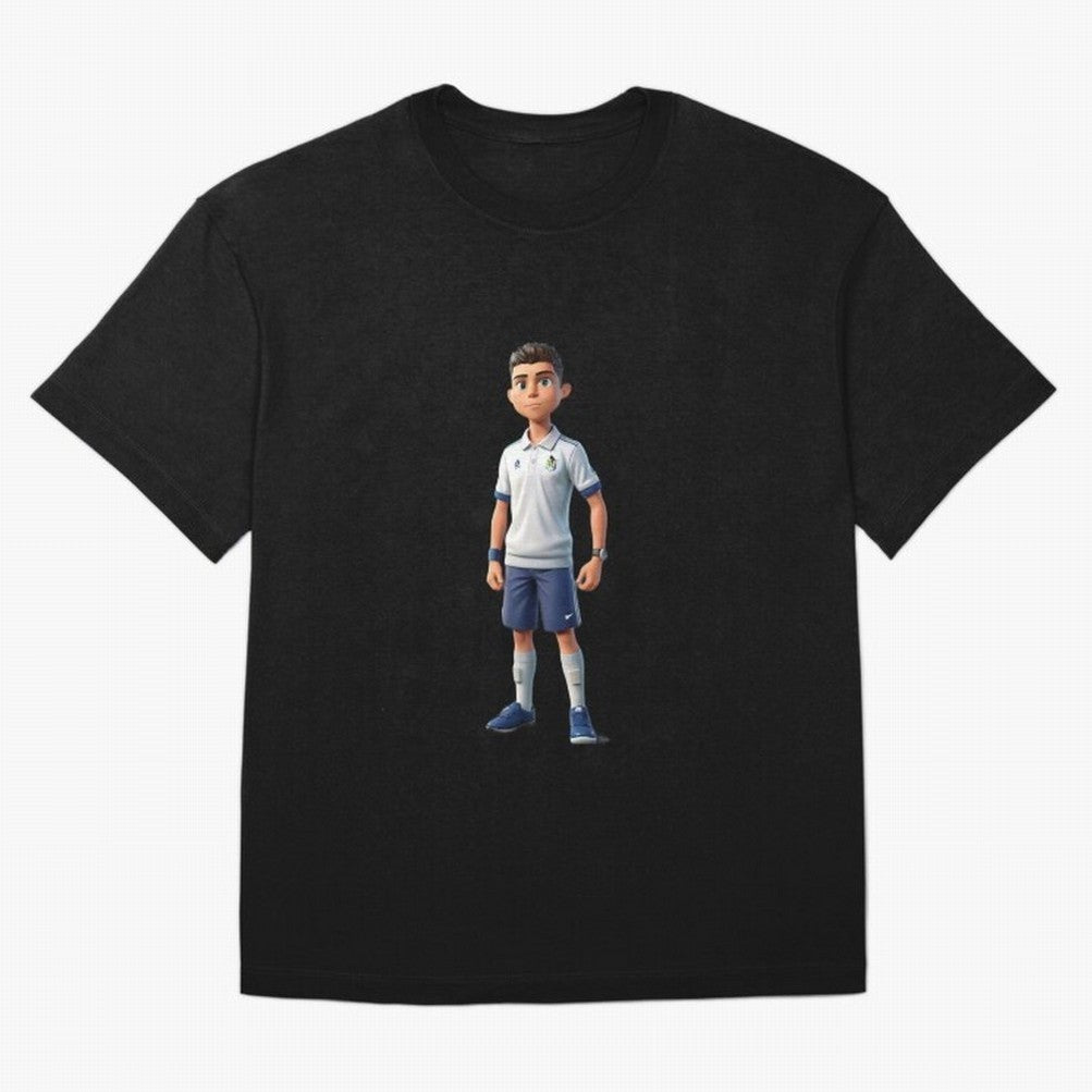Amimated of Cristiano Ronaldo Classic T-Shirt Celebrate Supporters United by FIFA World Cup 2026 Group Stage for Fans of Cristiano Ronaldo and Argentina, France and Brazil, Bringing Football History, Final Match Energy, Crowd Noise and Once in a