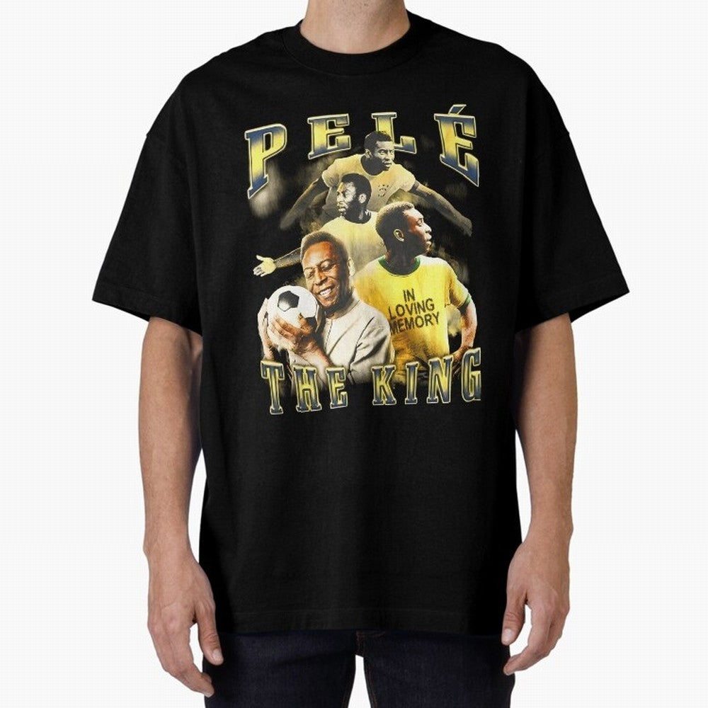 Pele Legend Essential T-Shirt Show Championship Spirit for FIFA World Cup 2026 for Fans of Messi, CR7 and Mbappe and Brazil, Bringing Sports Nostalgia, International Competition, Famous Players and Unforgettable Victories; Perfect for Fans,