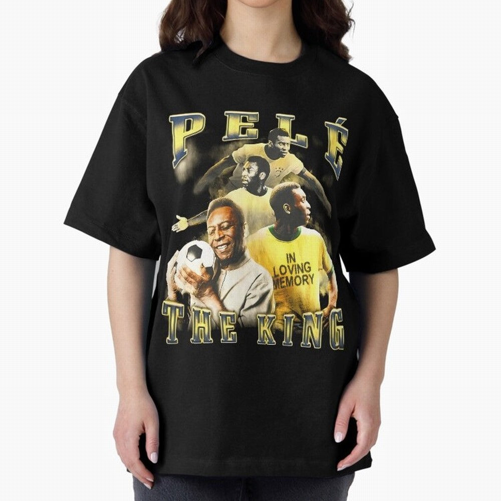 Pele Legend Essential T-Shirt Show Championship Spirit for FIFA World Cup 2026 for Fans of Messi, CR7 and Mbappe and Brazil, Bringing Sports Nostalgia, International Competition, Famous Players and Unforgettable Victories; Perfect for Fans,