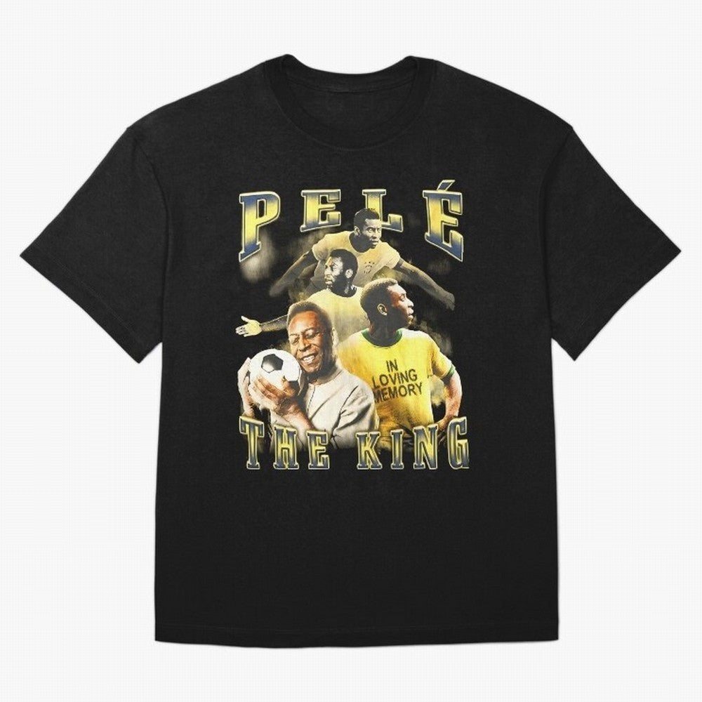 Pele Legend Essential T-Shirt Show Championship Spirit for FIFA World Cup 2026 for Fans of Messi, CR7 and Mbappe and Brazil, Bringing Sports Nostalgia, International Competition, Famous Players and Unforgettable Victories; Perfect for Fans,
