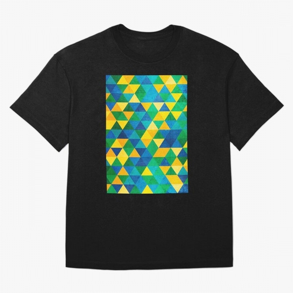 Geometric Brazil colors Classic T-Shirt Celebrate the Next Chapter of FIFA World Cup 2026 USA Canada Mexico for Fans of Messi and Brazil, Bringing Global Supporter Spirit, Legendary Goals, National Colors and Tournament Celebration; Made for