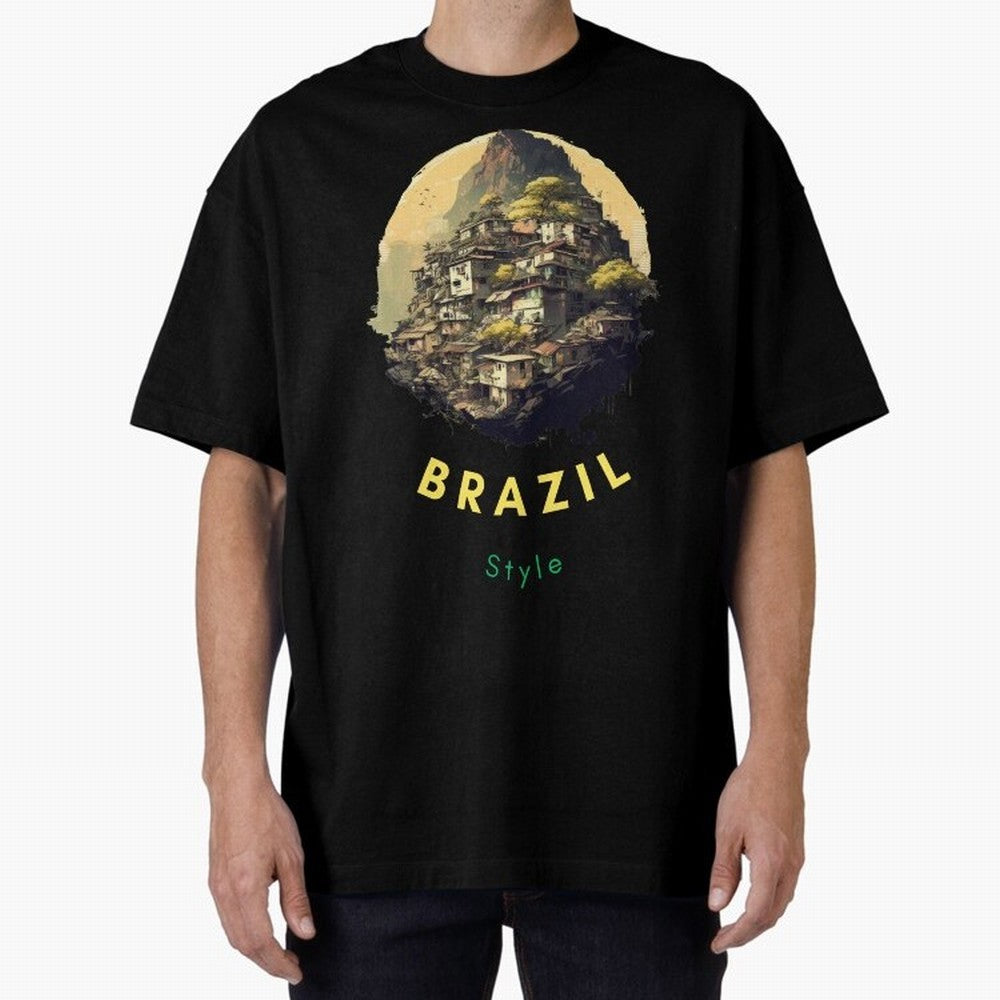 Brazil Style, Japanese Architecture Oversized T-Shirt Keep the Legacy of FIFA World Cup 2026 USA Canada Mexico for Fans of Cristiano Ronaldo, Haaland and CR7 and Brazil, Portugal and Argentina, Bringing Match Day Excitement, Supporter Culture,