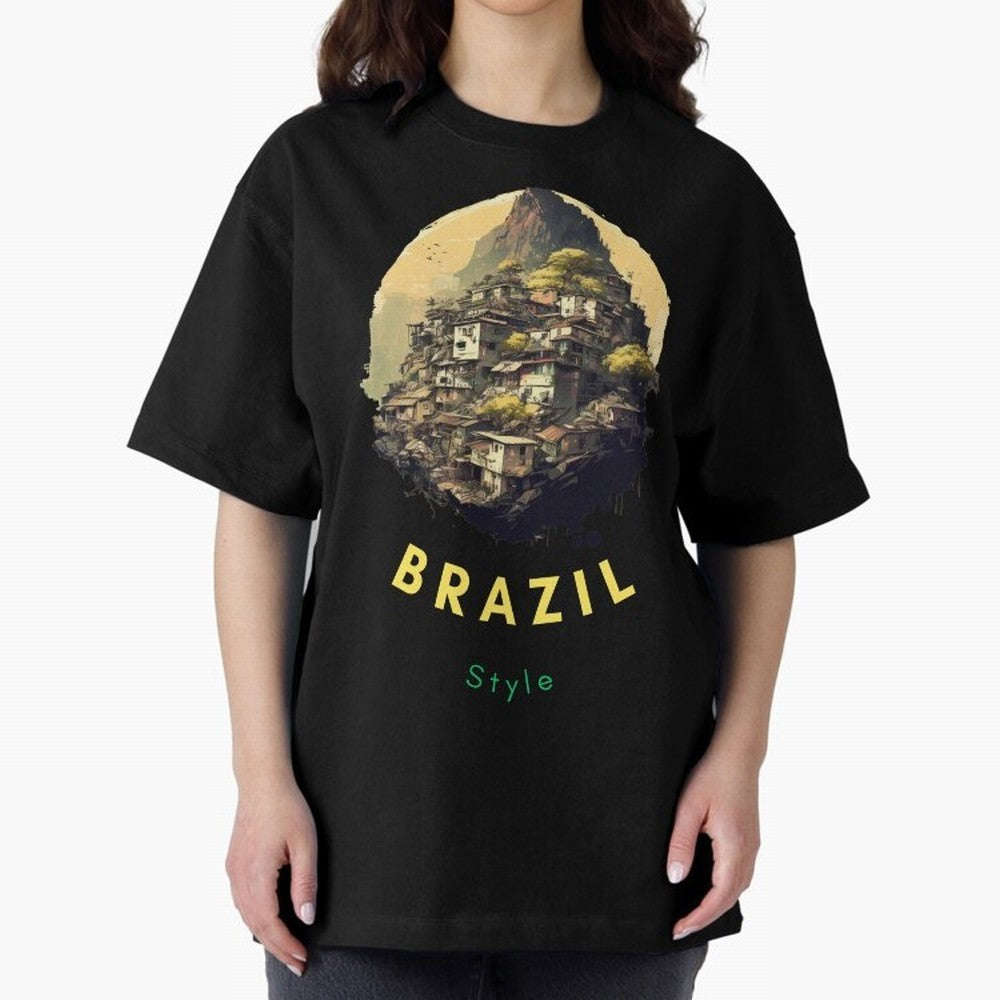 Brazil Style, Japanese Architecture Oversized T-Shirt Keep the Legacy of FIFA World Cup 2026 USA Canada Mexico for Fans of Cristiano Ronaldo, Haaland and CR7 and Brazil, Portugal and Argentina, Bringing Match Day Excitement, Supporter Culture,