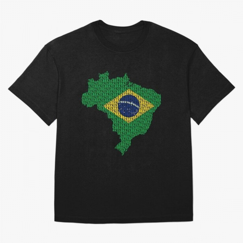 Map of Brazil (Brazil) Oversized T-Shirt Keep Football History Alive during the FIFA World Cup 2026 Journey through Cristiano Ronaldo, Haaland and CR7 Highlights, Argentina, France and Brazil Pride, Champion Mindset, Group Stage Buzz, Knockout