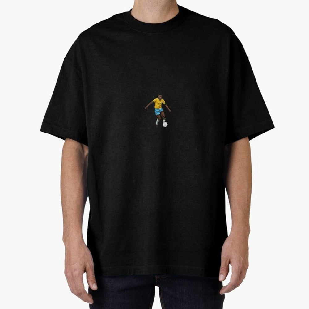 Pele Minimalist Oversized T-Shirt Make Your Look Match Match Day Hype around FIFA World Cup 2026, CR7, Argentina, Football History, Final Match Energy, Crowd Noise and Once in a Lifetime Moments; Ideal for Football Dads, Football Moms, Friends,