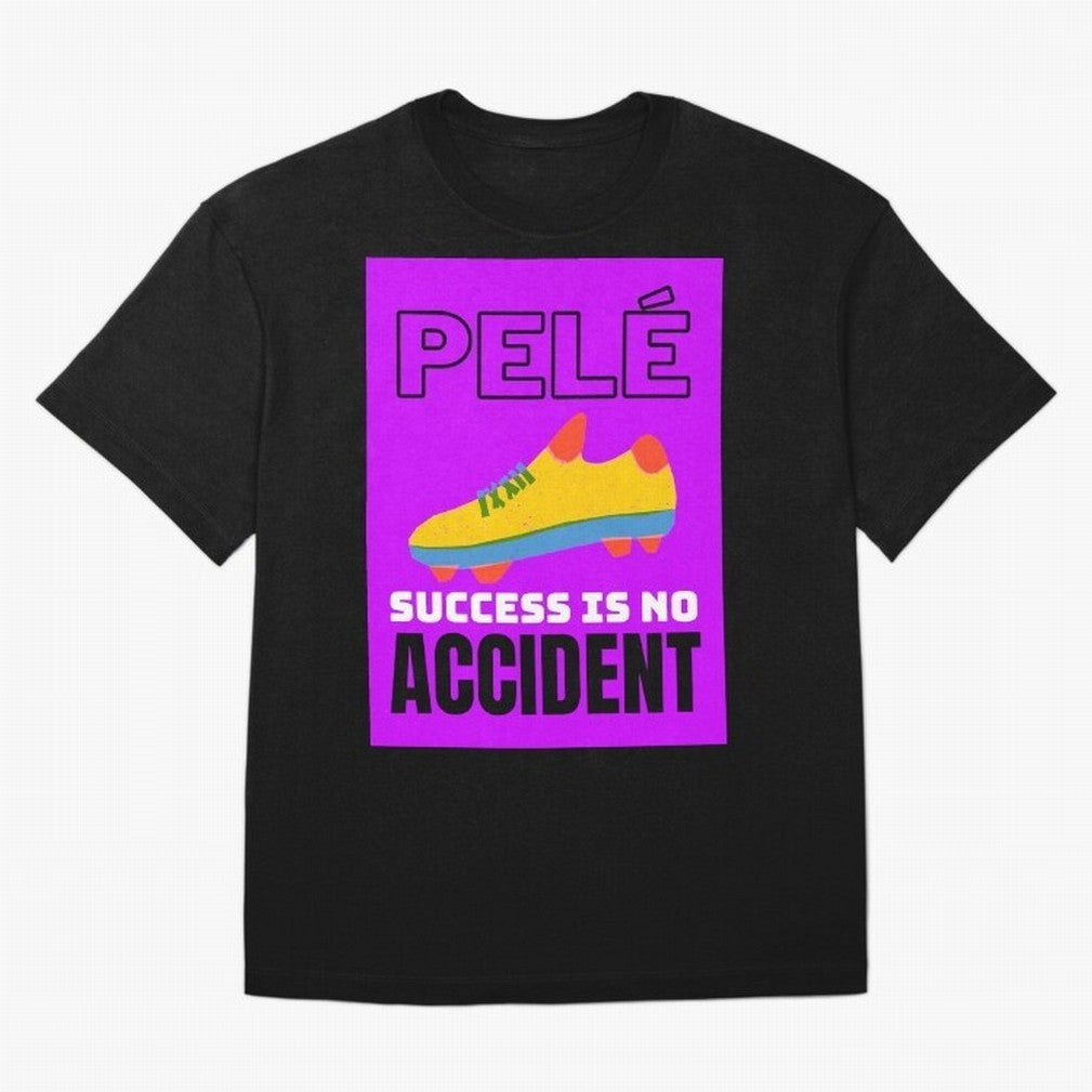 Pele Quote Success Is No Accident Graphic Classic T-Shirt Show Your Love for the FIFA World Cup 2026 USA Canada Mexico Journey through Neymar, Haaland and Cristiano Ronaldo Highlights, Portugal Pride, Stadium Chants, National Pride, Trophy Dreams