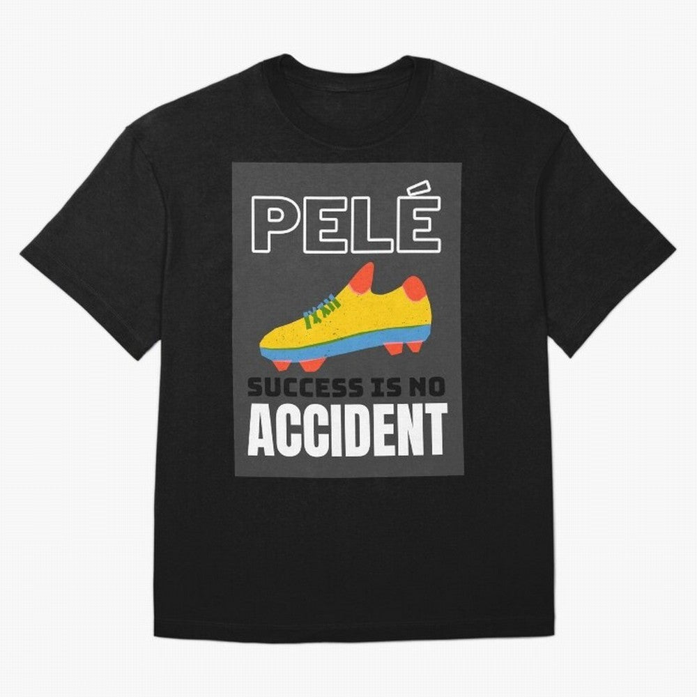 Pele Quote Success Is No Accident Graphic Classic T-Shirt Enjoy the FIFA World Cup 2026 USA Canada Mexico Journey through Cristiano Ronaldo Highlights, England, France and Netherlands Pride, Classic Soccer Heritage, Championship Pressure, Fan