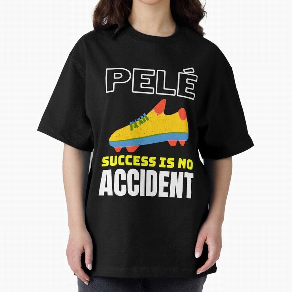 Pele Quote Success Is No Accident Graphic Classic T-Shirt Celebrate the Magic of FIFA World Cup 2026 USA Canada Mexico Inspired by Haaland and Mbappe, Spain Energy, Fan Favorite Moments, National Team Passion, Big Match Drama and Soccer History;