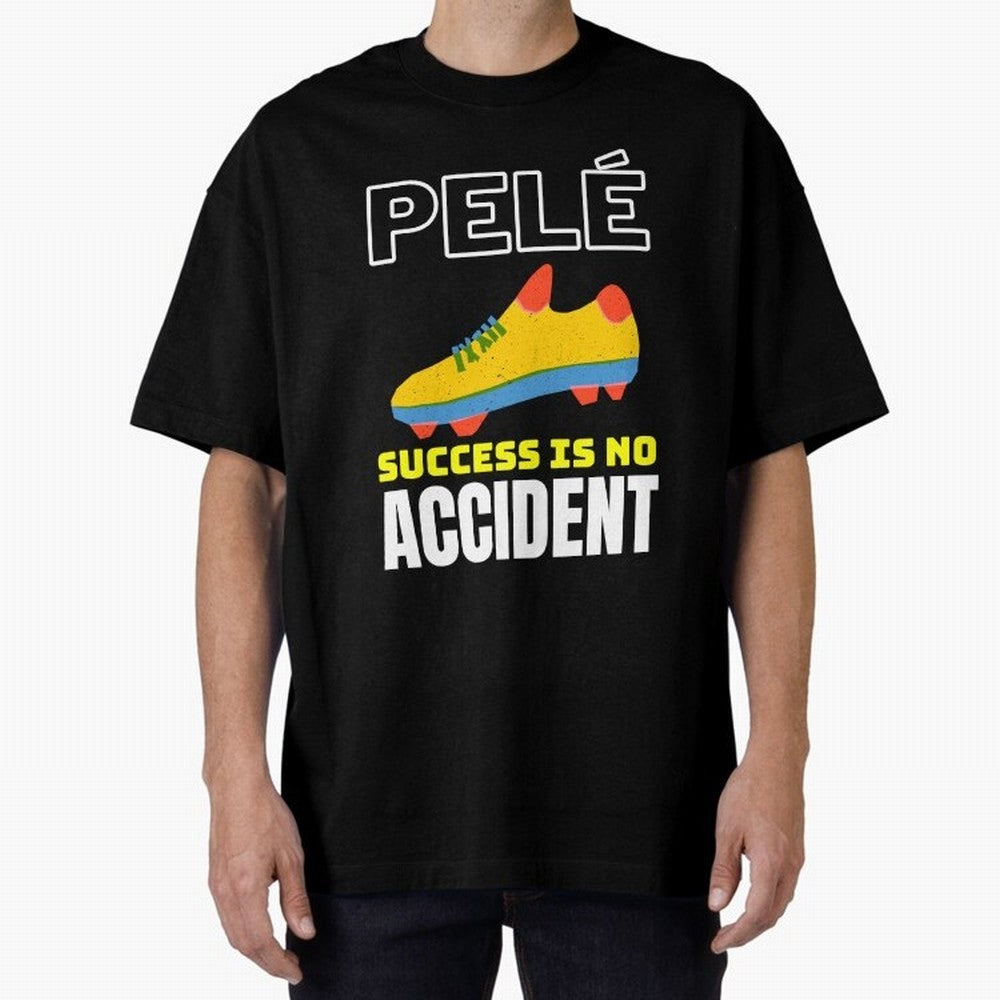 Pele Quote Success Is No Accident Graphic Classic T-Shirt Celebrate the Magic of FIFA World Cup 2026 USA Canada Mexico Inspired by Haaland and Mbappe, Spain Energy, Fan Favorite Moments, National Team Passion, Big Match Drama and Soccer History;