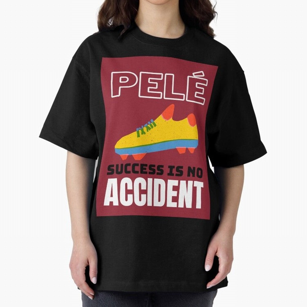 Pele Quote Success Is No Accident Graphic Classic T-Shirt Carry FIFA World Cup 2026 Group Stage Spirit, Featuring Argentina, France and Brazil, Mbappe, Fan Favorite Moments, National Team Passion, Big Match Drama and Soccer History; Ideal for