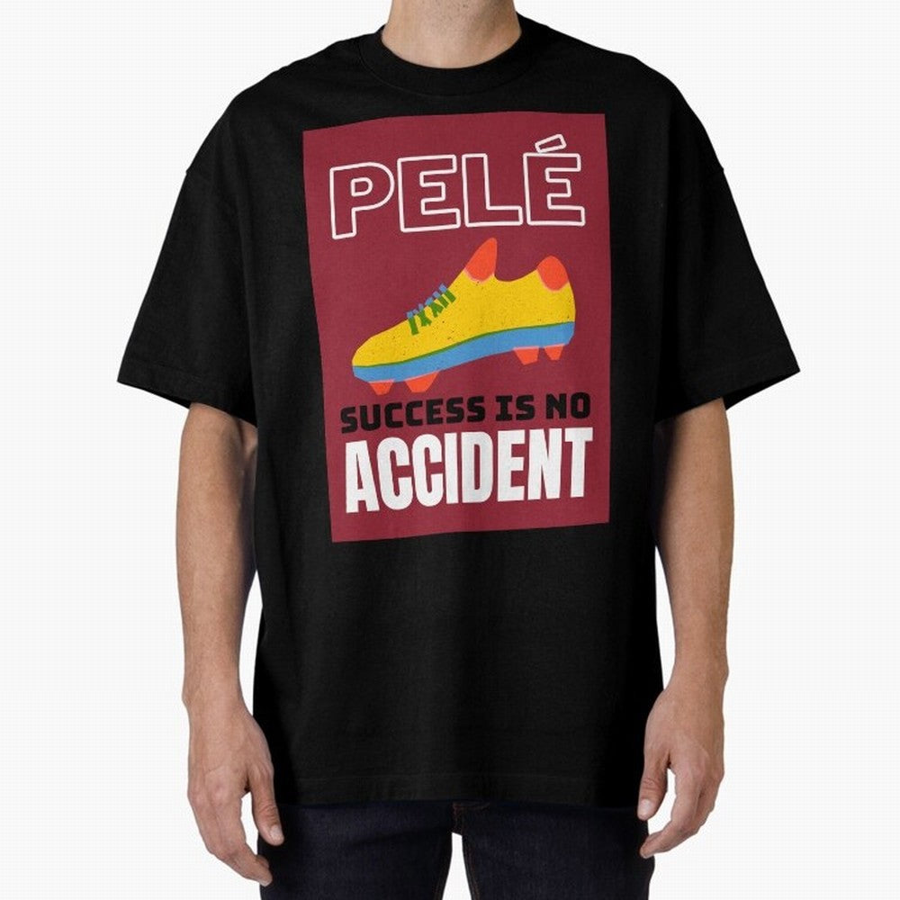 Pele Quote Success Is No Accident Graphic Classic T-Shirt Carry FIFA World Cup 2026 Group Stage Spirit, Featuring Argentina, France and Brazil, Mbappe, Fan Favorite Moments, National Team Passion, Big Match Drama and Soccer History; Ideal for