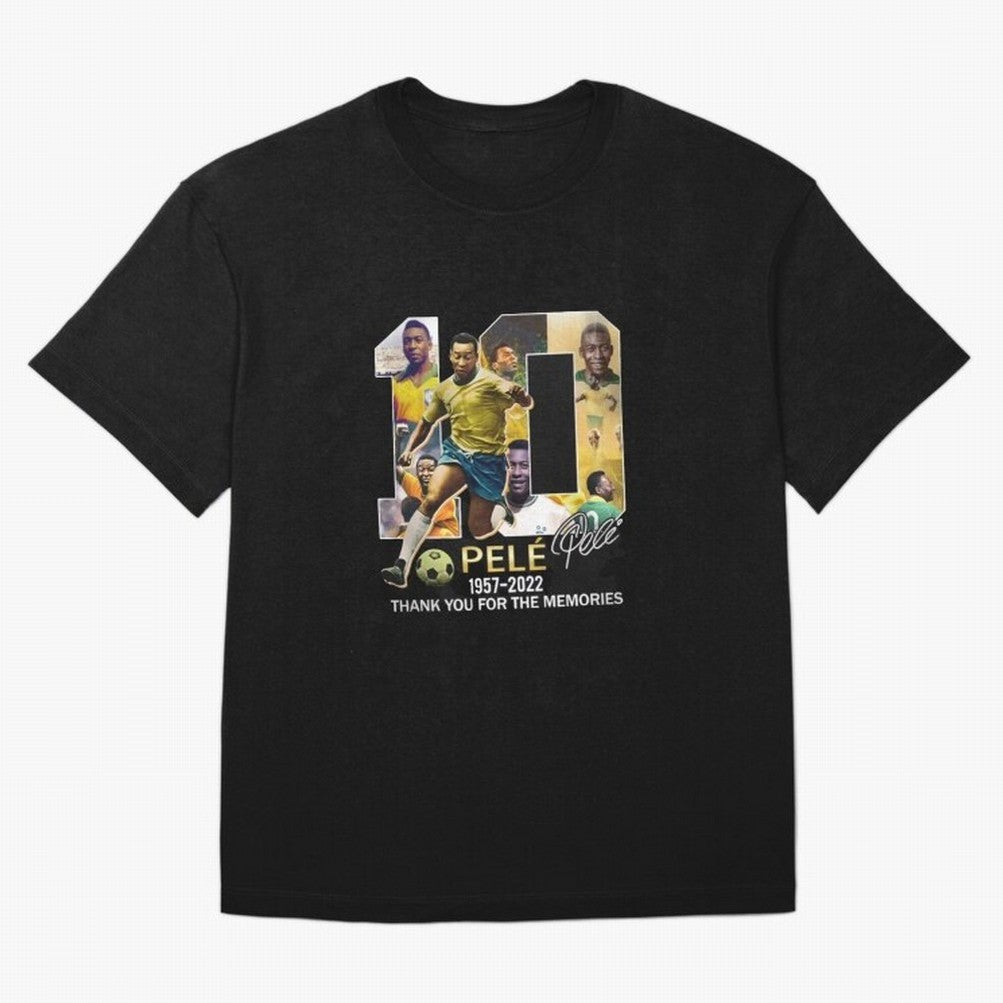 Signed Pele Shirt Oversized T-Shirt Cheer through Every Moment of FIFA World Cup 2026 USA Canada Mexico Spirit, Highlighting Portugal, Mbappe, Retro Football Energy, Iconic Rivalries, Trophy Chase Drama and Stadium Atmosphere; Made for Collectors