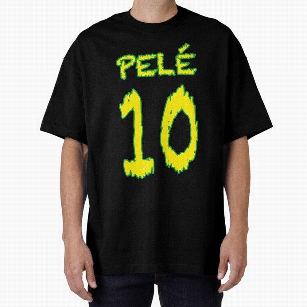 Pel¨¦ 10 Oversized T-Shirt Celebrate Fan Culture around FIFA World Cup 2026 USA Canada Mexico Spirit, Centered on Argentina and Brazil, Cristiano Ronaldo, Championship Spirit, Famous Goals, Roaring Crowds and International Football Unity; Great for