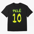 Pel¨¦ 10 Oversized T-Shirt Celebrate Fan Culture around FIFA World Cup 2026 USA Canada Mexico Spirit, Centered on Argentina and Brazil, Cristiano Ronaldo, Championship Spirit, Famous Goals, Roaring Crowds and International Football Unity; Great for