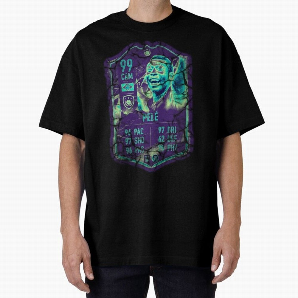 Pele Oversized T-Shirt Make Memories around FIFA World Cup 2026 USA Canada Mexico Spirit, Filled with France, Mbappe and Neymar, Football Festival Excitement, Trophy Ambitions, Country Rivalries and Star Player Buzz; Created for Match Day Parties,