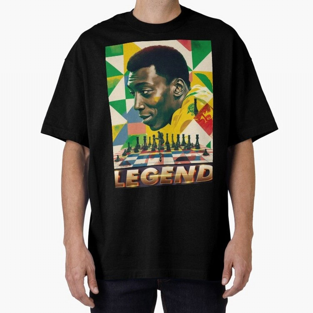 Signed Pele Shirt Oversized T-Shirt Show Your Stadium Side during FIFA World Cup 2026 Spirit, Filled with Argentina, Neymar, Haaland and Cristiano Ronaldo, Soccer Culture, Superstar Moments, National Team Dreams and Competitive Fire; Great for