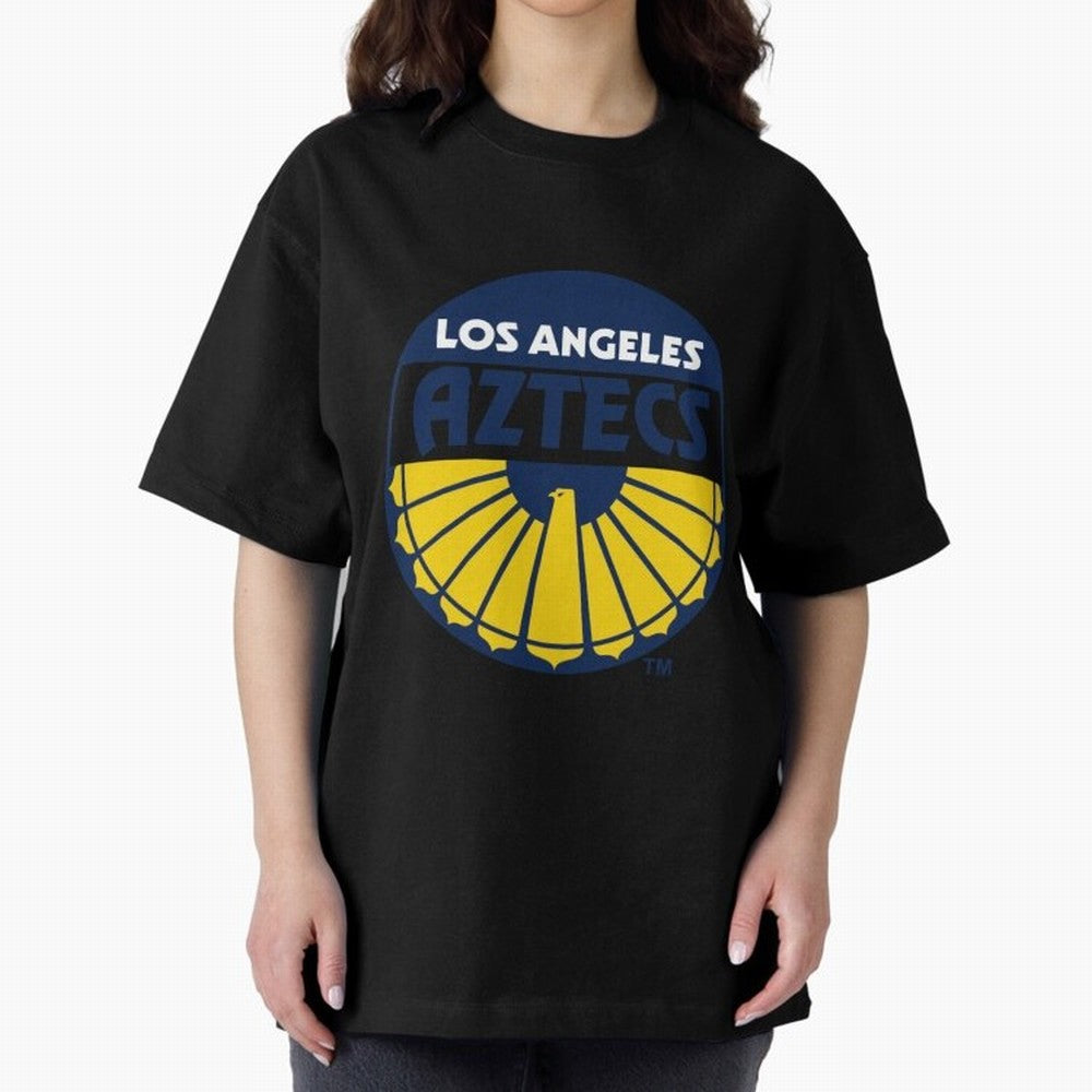 LA AZTECS200 Oversized T-Shirt Refresh the FIFA World Cup 2026 Group Stage Journey through CR7 and Messi Highlights, Germany Pride, Stadium Chants, National Pride, Trophy Dreams and Unforgettable Football Memories; Ideal for Fans Who Follow Messi,