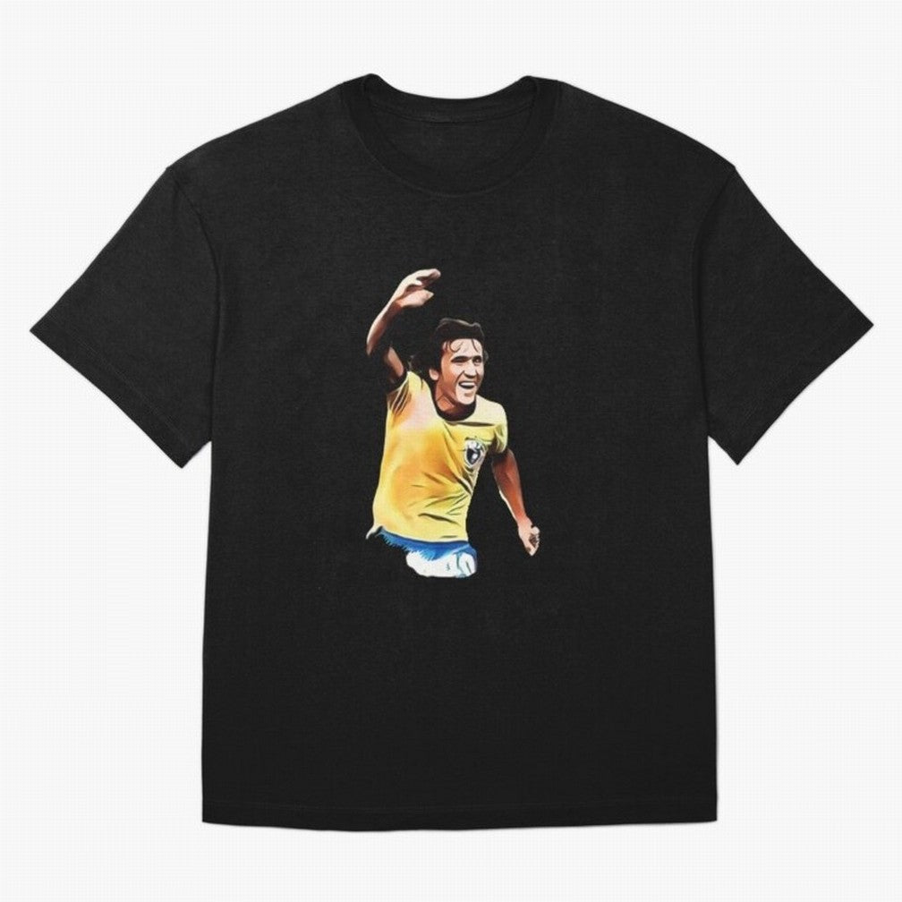Legends of The Beautiful Game Cartoon Collection Legends Arthur Zico 2 Cartoon Artwork134 Oversized T-Shirt Make the Season About FIFA World Cup 2026 USA Canada Mexico Capturing CR7, France Energy, Football Festival Excitement, Trophy Ambitions,