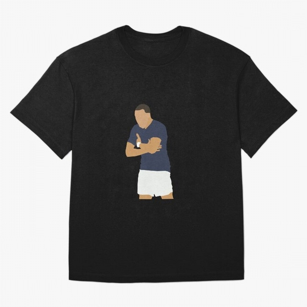 mbappe celebration Classic T-Shirt Celebrate Football Heritage in Global Football Passion for FIFA World Cup 2026, Inspired by Messi, Argentina, Sports Nostalgia, International Competition, Famous Players and Unforgettable Victories; Ideal for