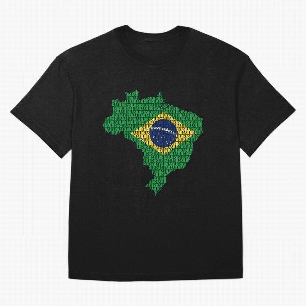 Map of Brazil (Brasil) Classic T-Shirt Show Match Day Excitement for FIFA World Cup 2026 Group Stage Spirit, Celebrating Spain, Mbappe, Soccer Culture, Superstar Moments, National Team Dreams and Competitive Fire; Great for Supporters Who Love