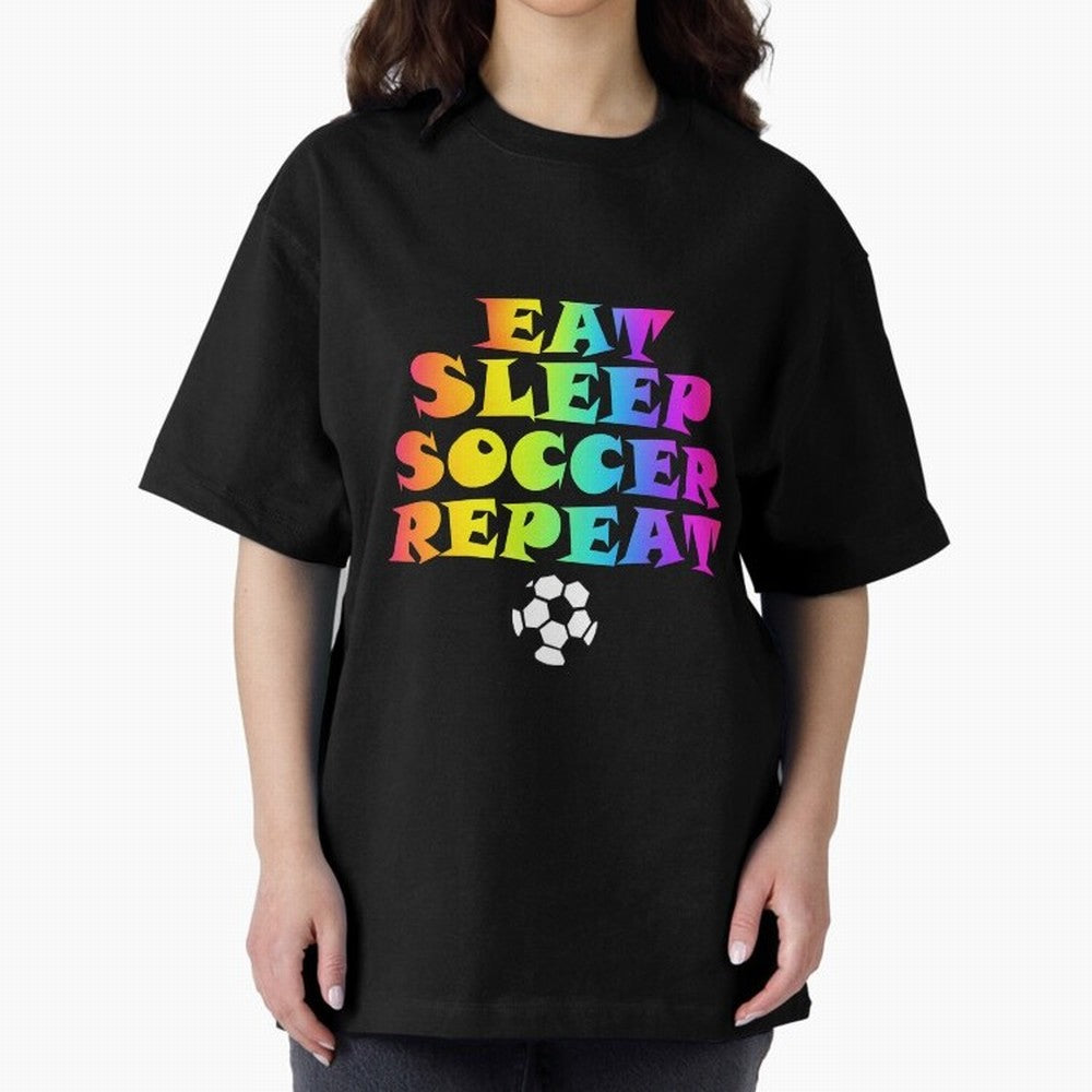 Eat Sleep Soccer Repeat - Football Active T-Shirt Celebrate Soccer Greatness during the FIFA World Cup 2026 Group Stage Journey through Mbappe and Neymar Highlights, Brazil, Portugal and Argentina Pride, Classic Soccer Heritage, Championship
