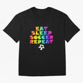 Eat Sleep Soccer Repeat - Football Active T-Shirt Celebrate Soccer Greatness during the FIFA World Cup 2026 Group Stage Journey through Mbappe and Neymar Highlights, Brazil, Portugal and Argentina Pride, Classic Soccer Heritage, Championship